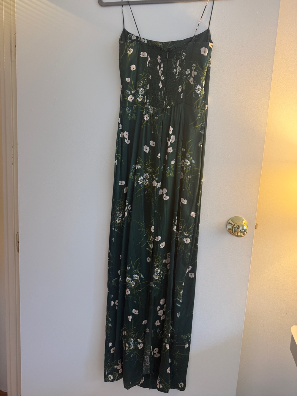 Reformation Emerald Green Frankie Silk Dress - Picture 4 of 8